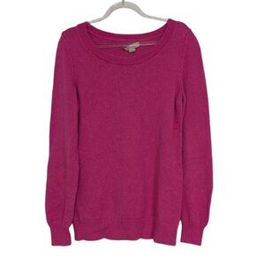 Banana Republic Sequin Elbow Patches Sweater Womens Size Small Party Pink